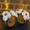 Black and yellow crocheted bees with white and yellow flower wings